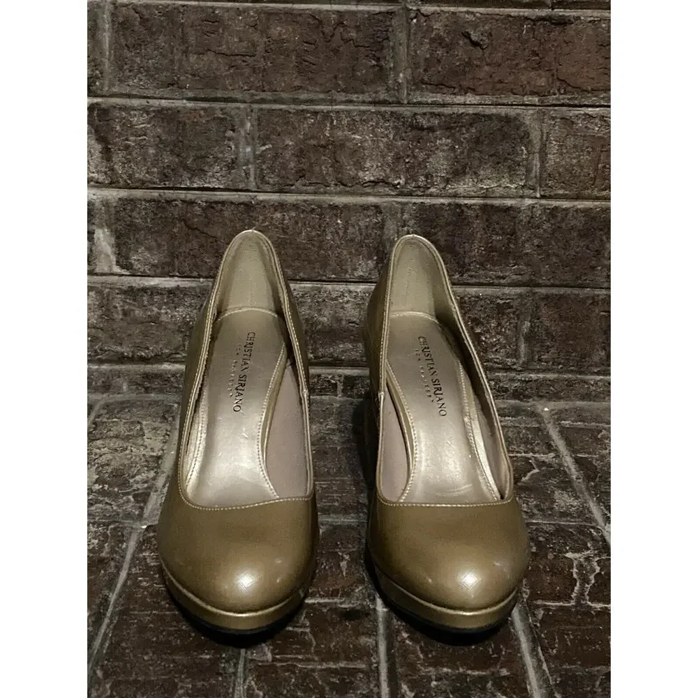 Christian Siriano Gold Heels Pump Sz. 8.5‎